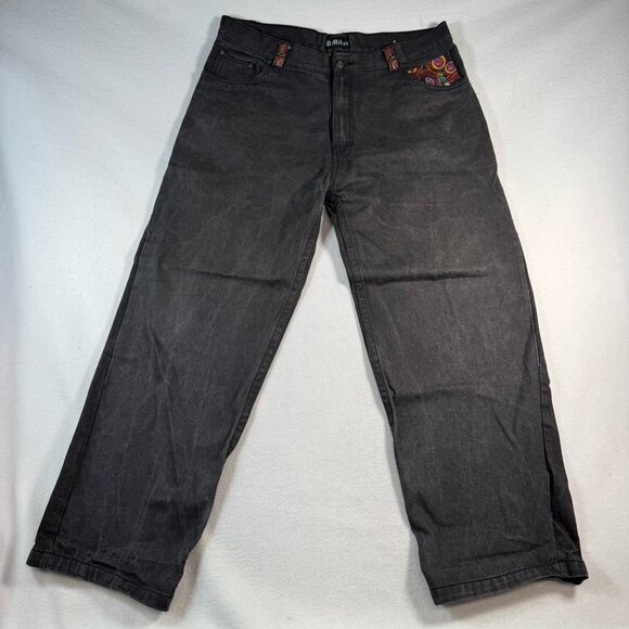 P Miller Jeans Mens Black 40 Straight Leg High Rise Dark Wash - Picture 1 of 14